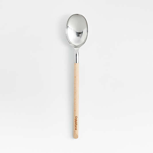 Crate & Barrel Beechwood and Stainless Steel Spoon