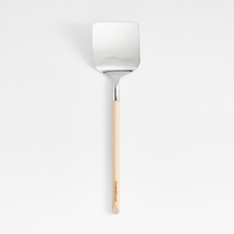 Crate & Barrel Beechwood and Stainless Steel Utensils