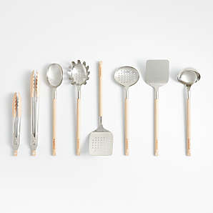 Crate & Barrel White Silicone and Stainless Steel Mini Spatulas, Set of 2 +  Reviews
