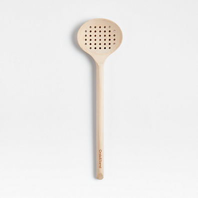 View Crate & Barrel Beechwood Slotted Spoon details