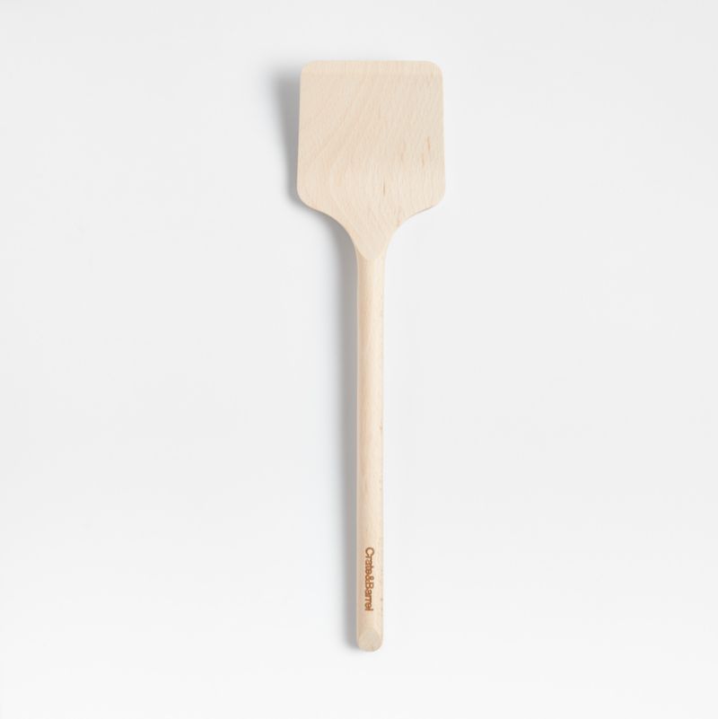 Crate & Barrel Small Offset Spatula with Beechwood handle +