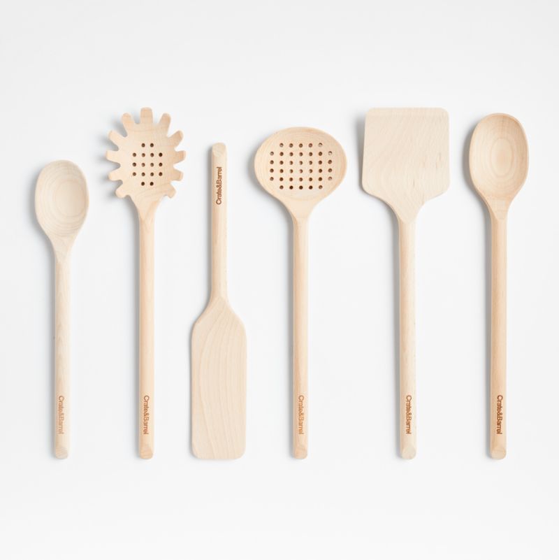 Crate & Barrel Beechwood Small Spoon - image 1 of 5