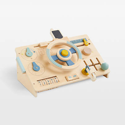 Wonder & Wise by Asweets Wooden Beep Beep Toddler Busy Board