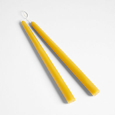 View Beeswax Taper Candles, Set of 2 details