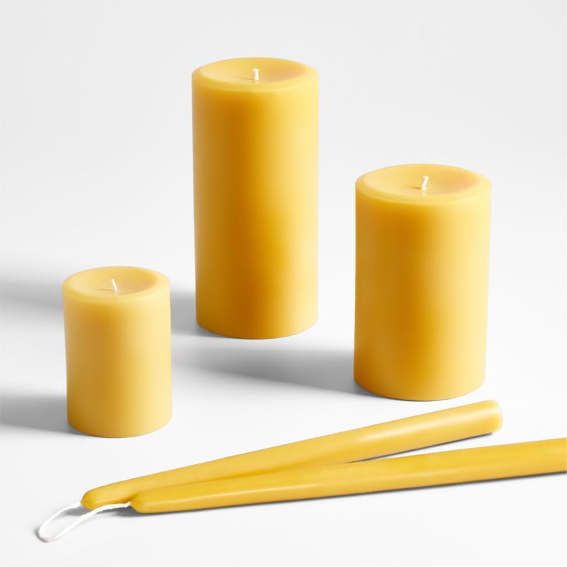 3"x4" Beeswax Pillar Candle