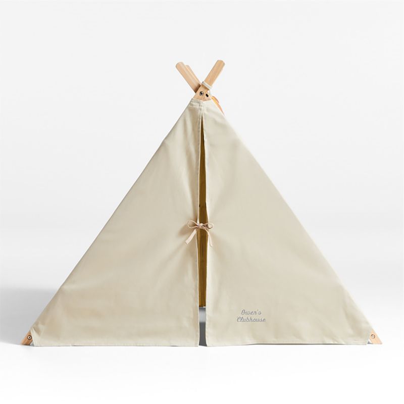 Beige Collapsible Kids Canvas Play Tent + Reviews | Crate & Kids