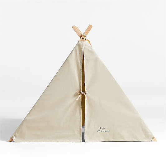 Beige Collapsible Kids Canvas Play Tent