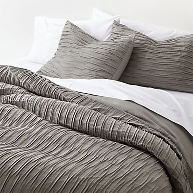 View Belamy King Nickel Pleated Duvet Cover details