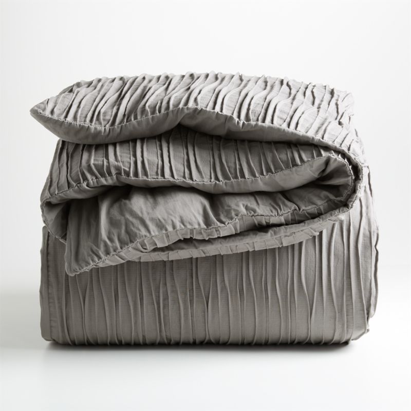 Belamy King Nickel Pleated Duvet Cover