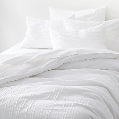 View Belamy King White Pleated Duvet Cover details