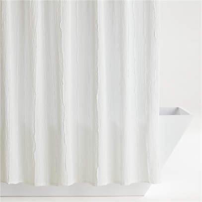 Crate And Barrel Shower Curtains On, Crate And Barrel Pebble Matelasse White Shower Curtain