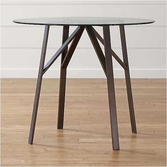 Belden Round High Dining Table with 42" Glass Top