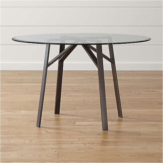 Belden Round Dining Table with 48" Glass Top