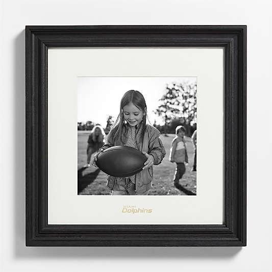 NFL Miami Dolphins Belfast Traditional Black Wood 11x11 Wall Picture Frame