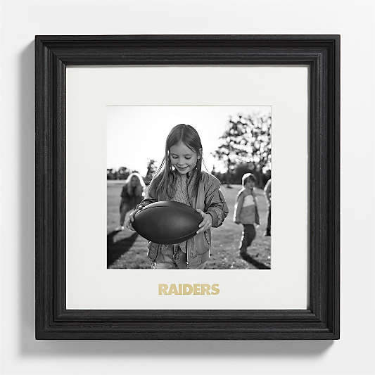 NFL Las Vegas Raiders Belfast Traditional Black Wood 11x11 Wall Picture Frame