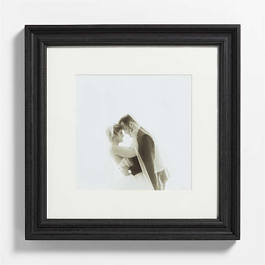 Belfast Traditional Black Wood 11x11 Wall Picture Frame with Interchangeable Mats