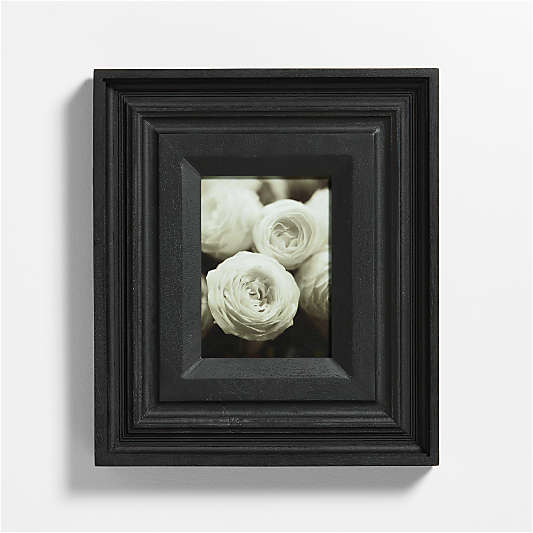 Belfast Traditional Black Wood 5x7 Wall Picture Frame with Interchangeable Mats