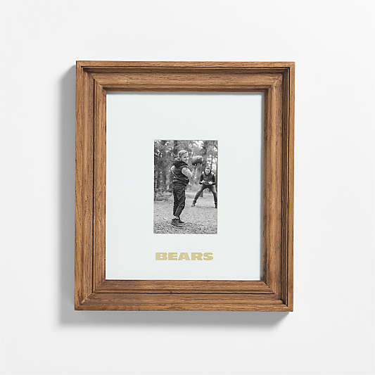 NFL Chicago Bears Belfast Natural Oak Wood 4x6 Wall Picture Frame