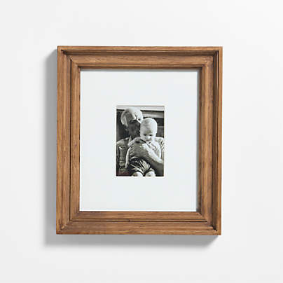 Belfast Natural Oak Wood 4x6 Wall Picture Frame with Interchangeable Mats