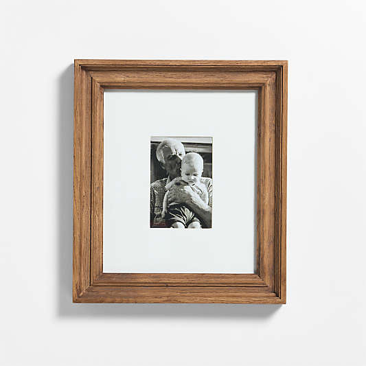 Belfast Natural Oak Wood 4x6 Wall Picture Frame with Interchangeable Mats