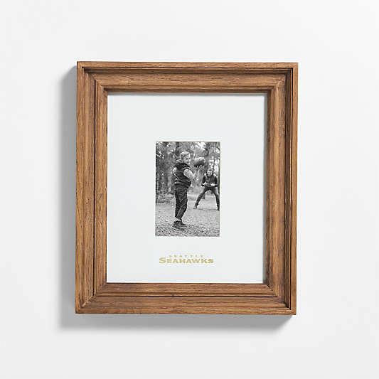 NFL Seattle Seahawks Belfast Natural Oak Wood 4x6 Wall Picture Frame