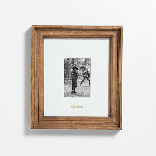 NFL Pittsburgh Steelers Belfast Natural Oak Wood 4x6 Wall Picture Frame