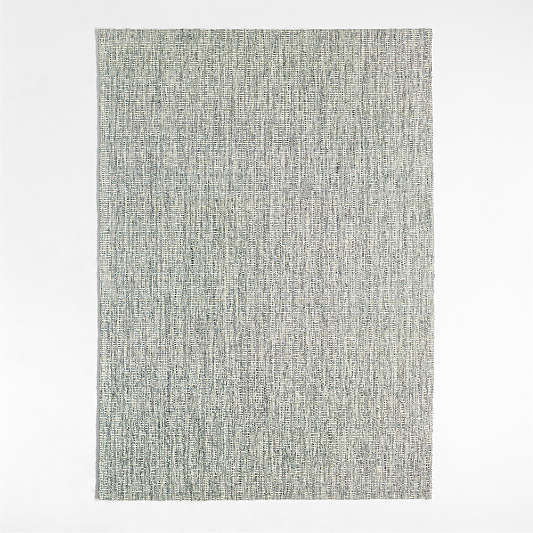 Belfast Performance Wool Blend Handwoven Blue Area Rug
