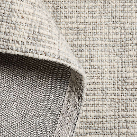 Belfast Performance Wool Blend Handwoven Grey Rug Swatch 12"x18"