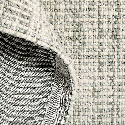 Belfast Performance Wool Blend Handwoven Ivory Rug Swatch 12"x18"