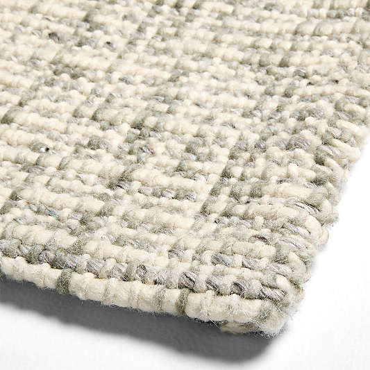 Belfast Wool Performance Blend Ivory Rug Swatch 12"x18"