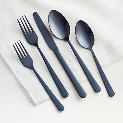 View Belford 5-Piece Dark Blue Place Setting details