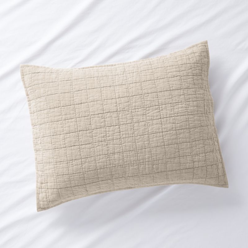 Belgian Flax Linen Natural Standard Sham + Reviews