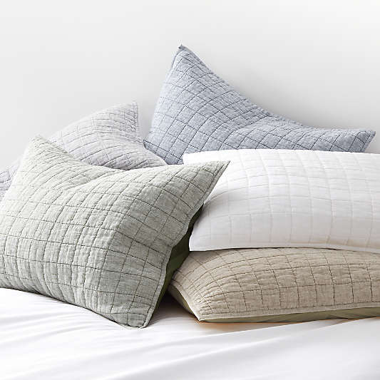Warm White Belgian Flax Linen Sham King