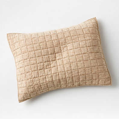 View Brulee Brown Belgian Flax Linen Sham Standard details