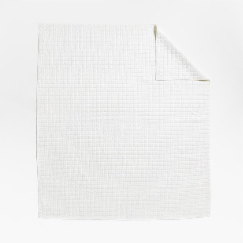 Warm White Belgian Flax Linen Quilt Full/Queen - image 6 of 10