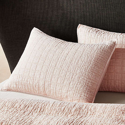 Blush Belgian Flax Linen Sham Standard