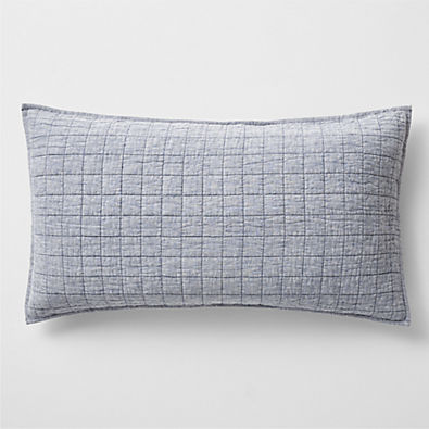 View Blue Belgian Flax Linen Sham King details