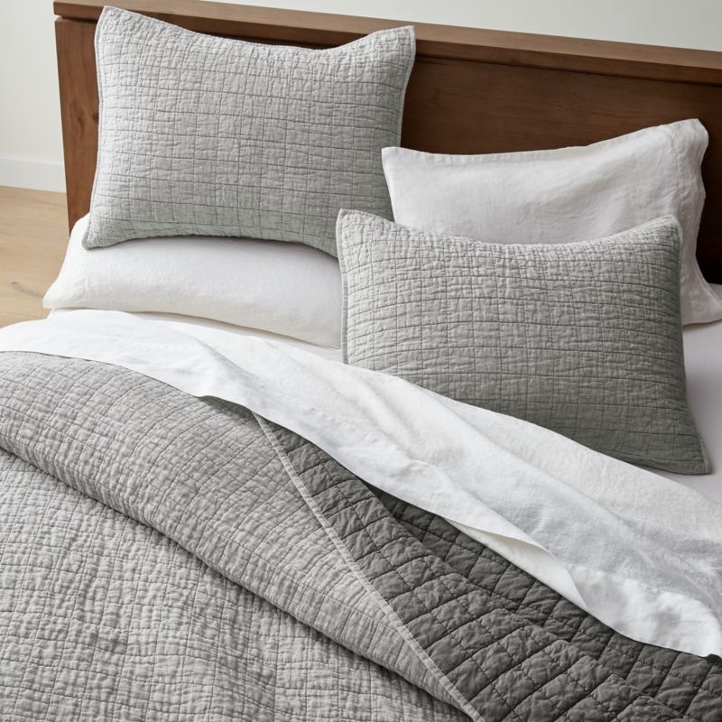 Quilted linen blanket new arrivals