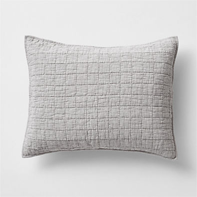 View Grey Belgian Flax Linen Sham Standard details