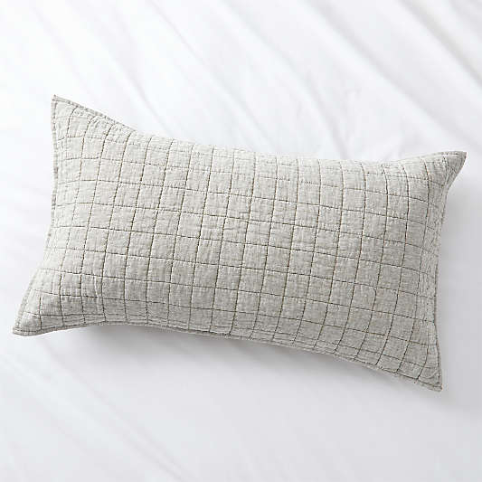 Belgian Flax Linen Moss King Pillow Sham.