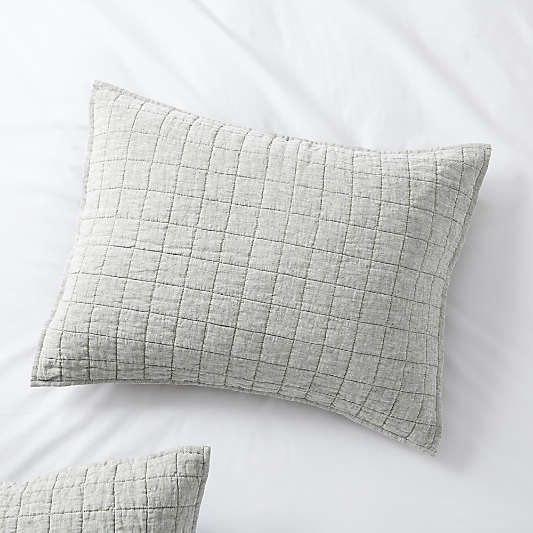 Belgian Flax Linen Moss Standard Pillow Sham