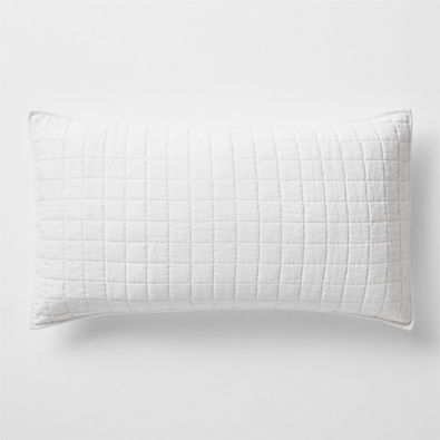 View Warm White Belgian Flax Linen Sham King details