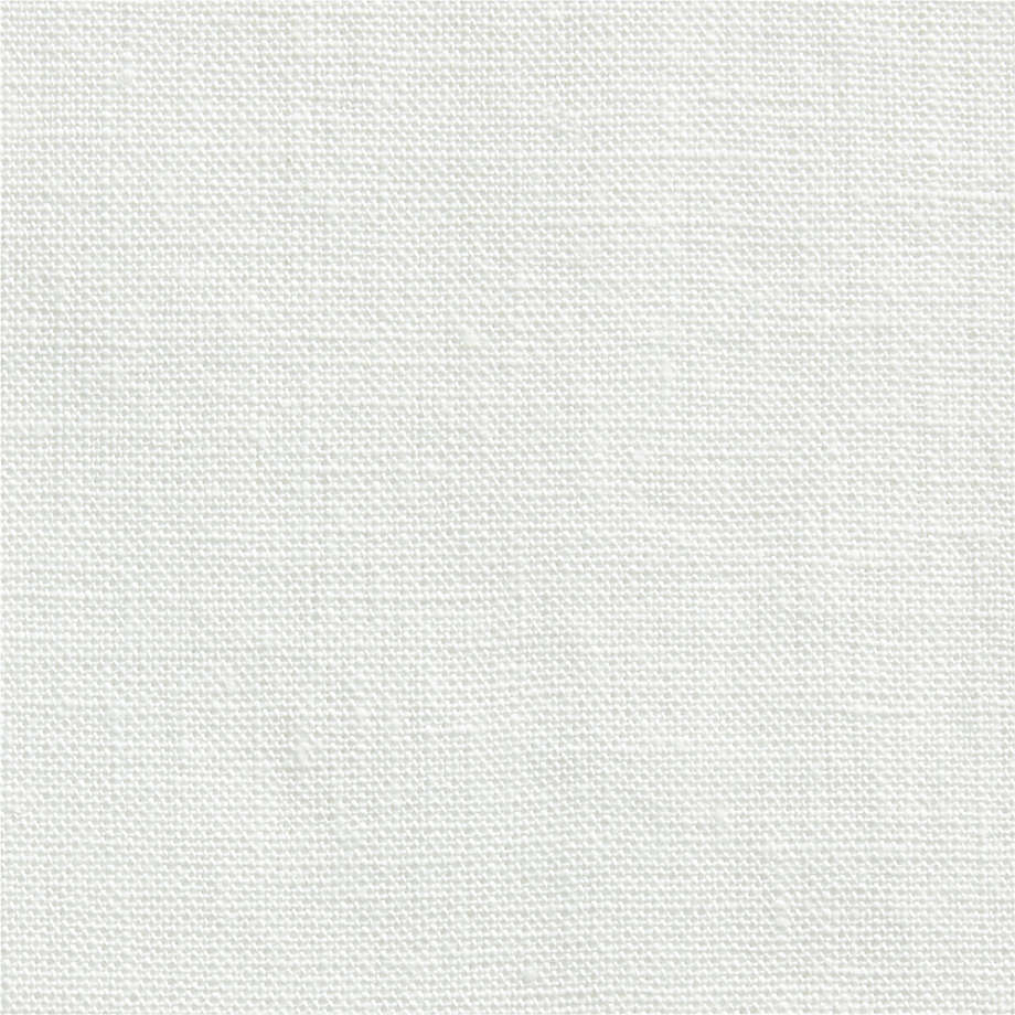 Crisp White European Flax ®-Certified Linen Window Curtain Panel 52"x84"