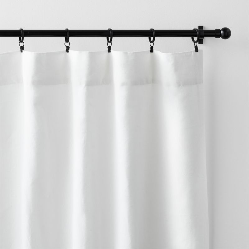 Crisp White EUROPEAN FLAX ™-Certified Linen Window Curtain Panel 52"x96" - image 4 of 9