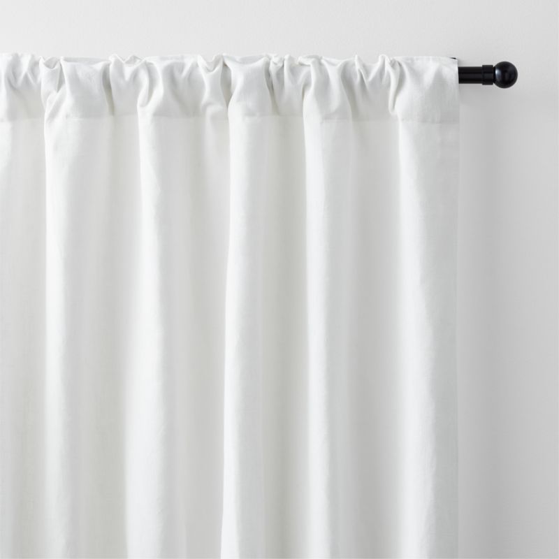 Crisp White EUROPEAN FLAX ™-Certified Linen Window Curtain Panel 52"x96" - image 6 of 9