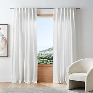 100 % Blackout Lined Double Pinch Pleated Faux Linen Curtains for Bedroom,  Sliding Door, Extra Wide Blackout Curtains for Living Room 
