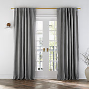 Pebble Grey EUROPEAN FLAX ™-Certified Linen Window Curtain Panel 52"x84"