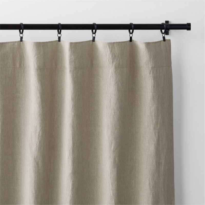 Warm Beige EUROPEAN FLAX ™-Certified Linen Blackout Window Curtain Panel 52"x108" - image 12 of 14