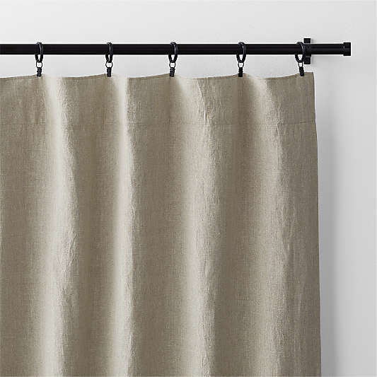 Warm Beige EUROPEAN FLAX â„¢-Certified Linen Blackout Window Curtain Panel
