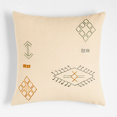 View Belgin 23"x23" Icon Embroiderd Throw Pillow with Down-Alternative Insert details